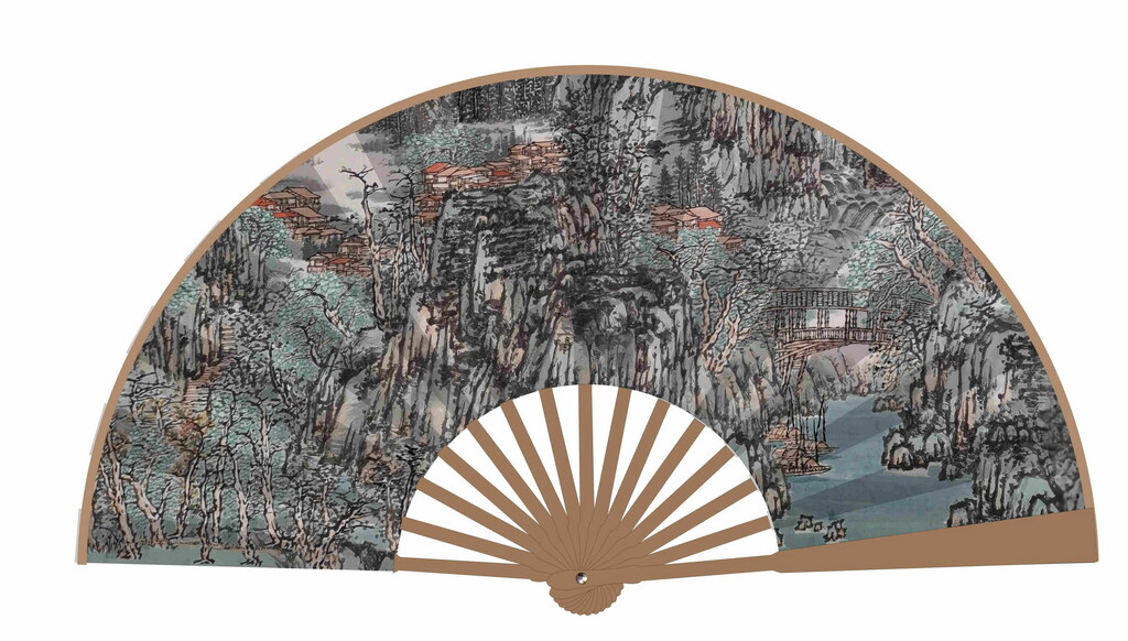 文创折扇系列（《家山行旅》局部，作者：陈起）